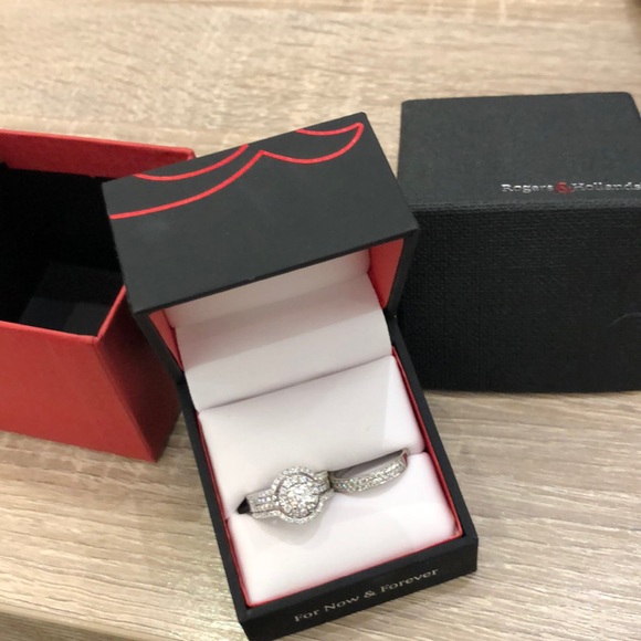 Engagement ring with a band, Rogers and Holland - Picture 1 of 5